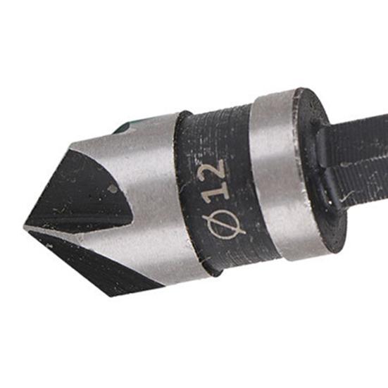 3Pcs Drill Bits 90 Degree 1/4 Hexagonal Handle Carbon Steel Chamfer Wood Work Hole Drill Bit for Board
