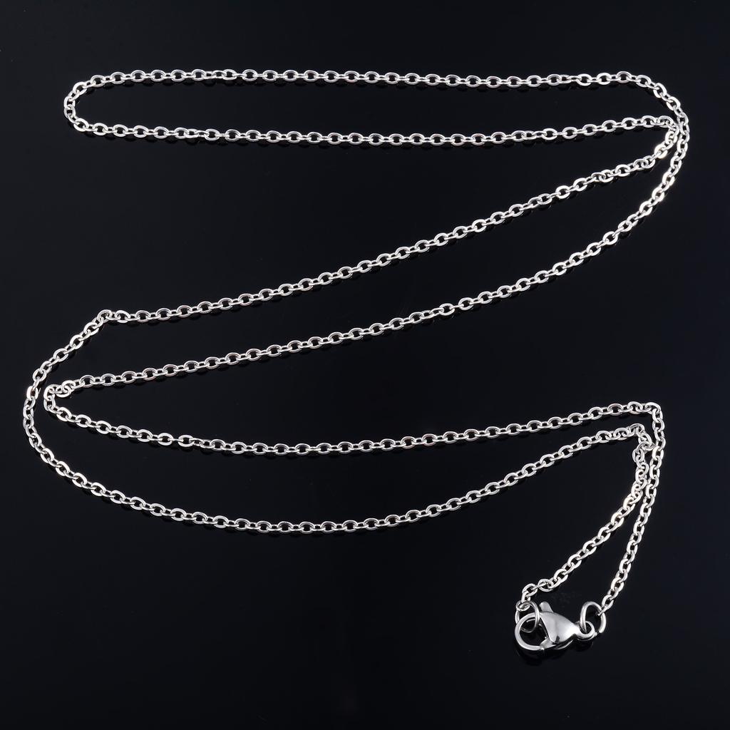 Stainless Steel Rolo Necklace for Women Men Link Cable O Chain Choker On the Neck Collar DIY Her Gift Jewelry Accessories