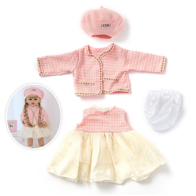 55cm Realistic Doll Clothes - French Style Autumn/Winter Jacket Fits 55cm Doll
