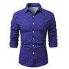 Polka Dot Star Printing  Dress Shirt for Men's Button Down Long Sleeve Casual Business Shirts