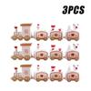 1-10PCS Small Christmas Train Decoration Cute Mini Ornament for Holiday Cake Topper Party Display and Festive Children Gift