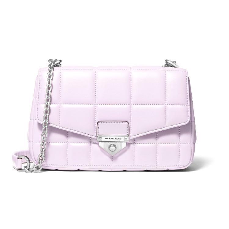 

New MICHAEL KORS Soho Sheepskin Crossbody Bag, Shoulder Bag Tubas Women s Light Purple 30F0S1SL3L-LVNDR-MIST 24.9*8.9*16.5CM