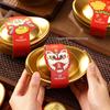 2026 New Year Gift Box: Premium Yuanbao Tin for Candy, Biscuit, Nut Storage