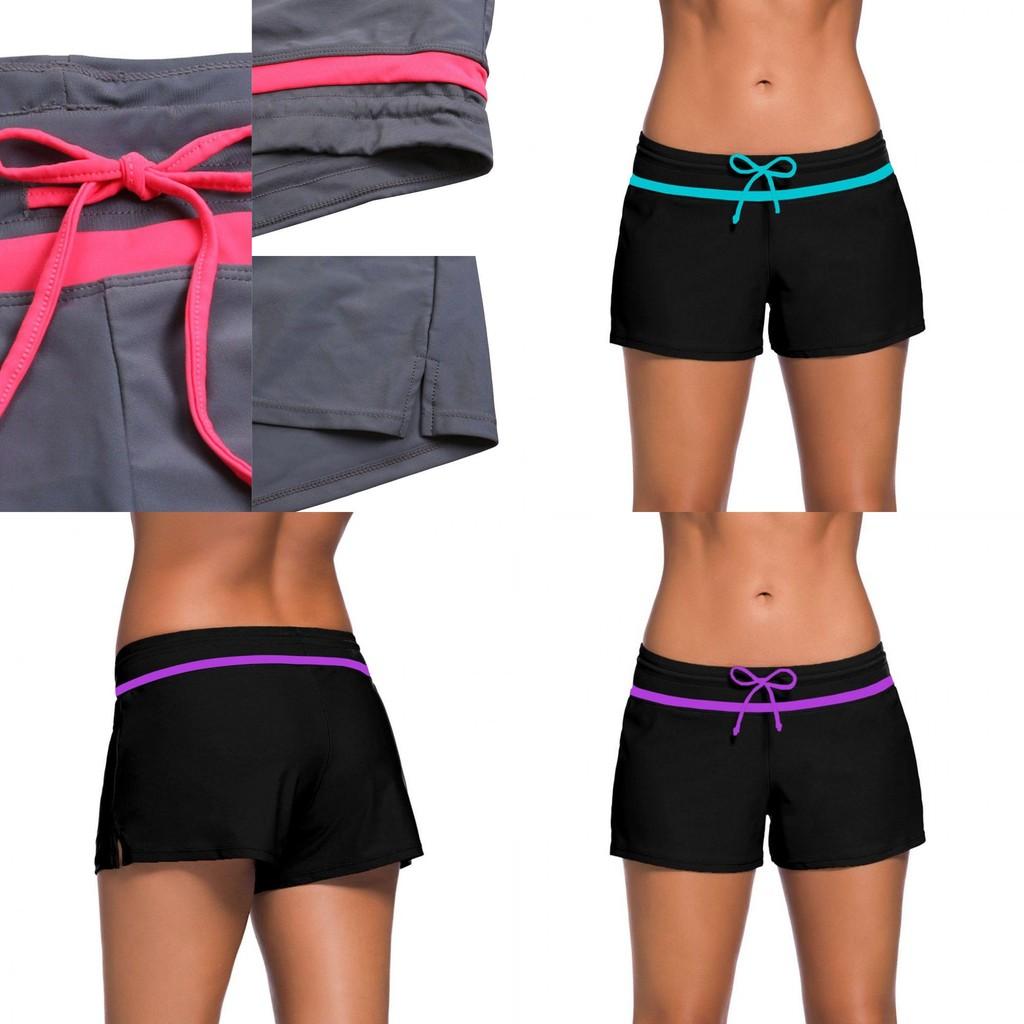 Plus Size Square Swim Shorts For Women Conservative Frenulum Design With Large Size And Good Elasticity