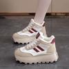 Fleece high-top dad shoes women's winter new student thick-soled heightening casual sports shoes cotton shoes
