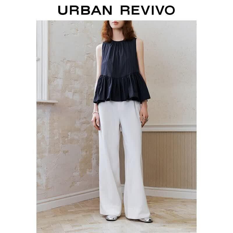 Women s Urban Pleated Wide-Leg Pants M