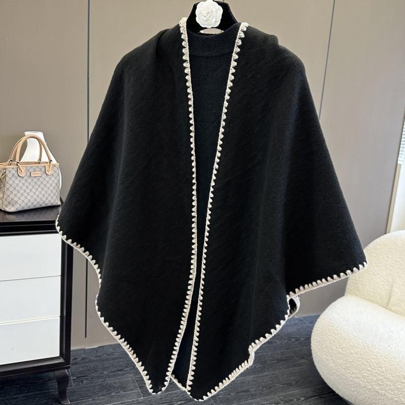 Luxury Cashmere Winter Scarves Women Triangle Pashmina Shawl Korean Pareo Cape Chunky Headscarf Wrap Lady Elegant Poncho Turban