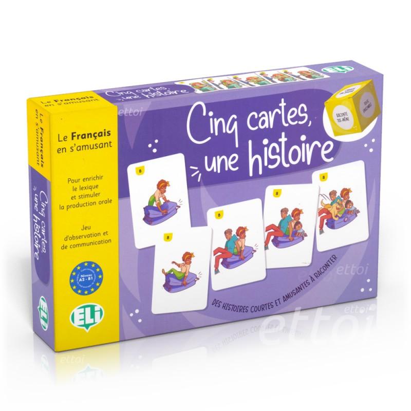 Cinq cartes, une histoire. A2-B1 language game
