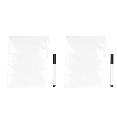 2 Stück PVC Abwischbare Whiteboard-Aufkleber Selbstklebendes Whiteboard für Schule Büro Zuhause 11,8 x 15,8 Zoll