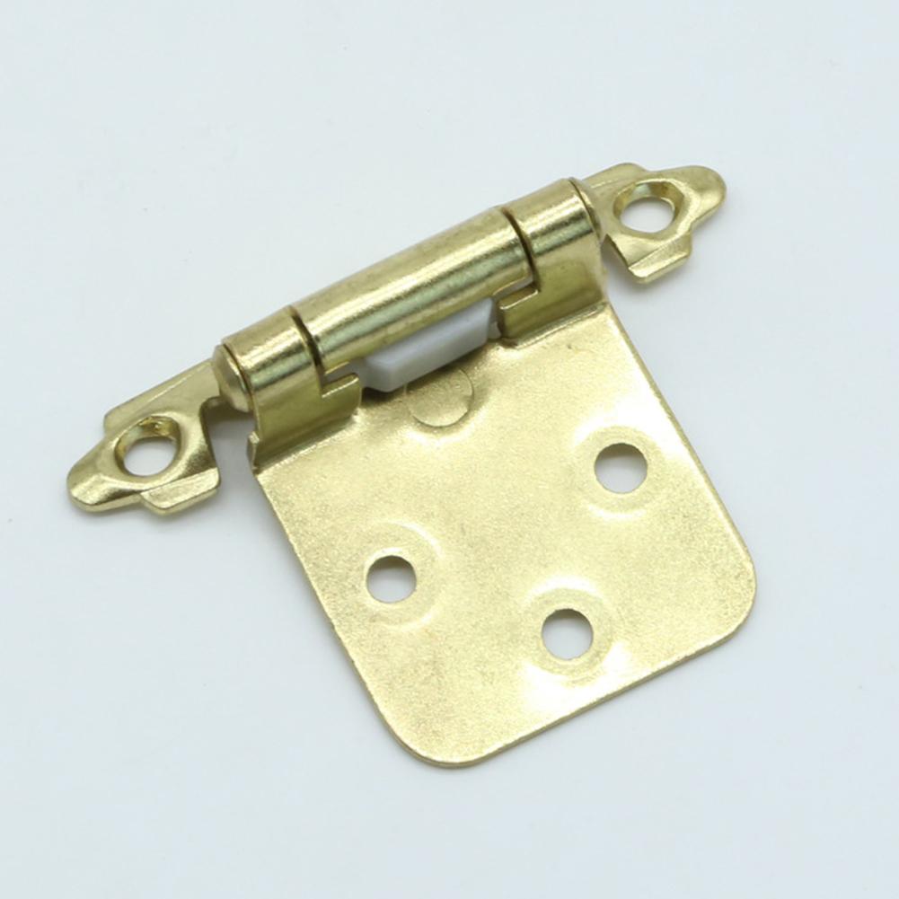 2Pcs American Self Closing Spring Hinge with Screws Overlay Cabinet Door Flush Hinges for DIY