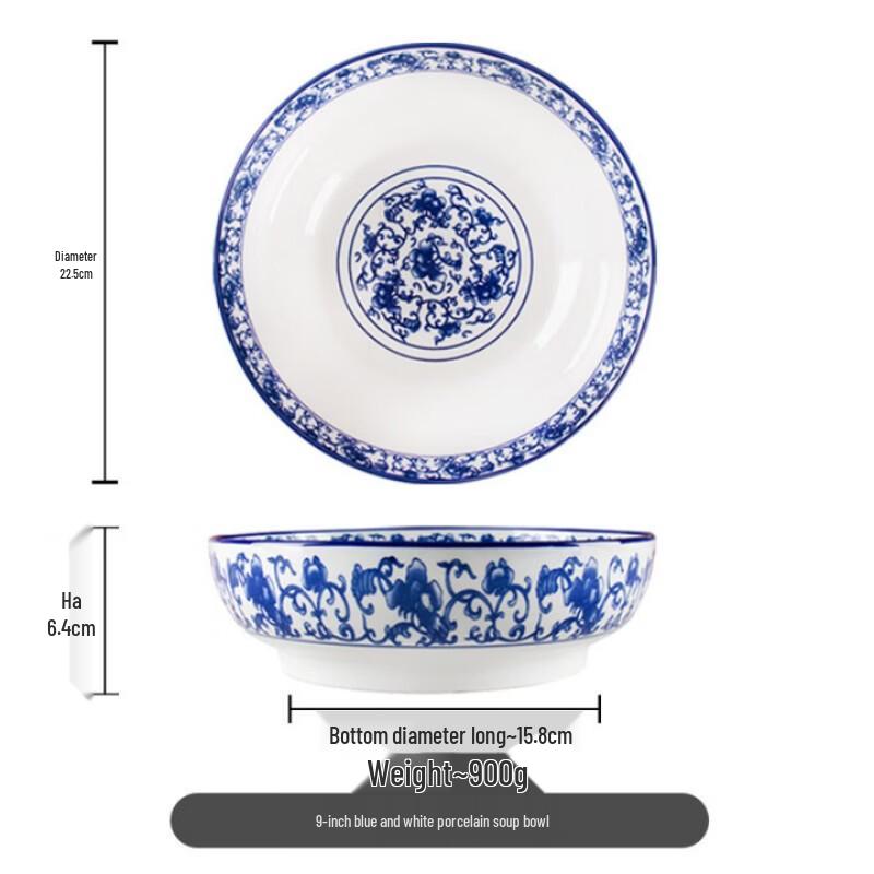 

Chinese Blue and White Porcelain Serving Bowl