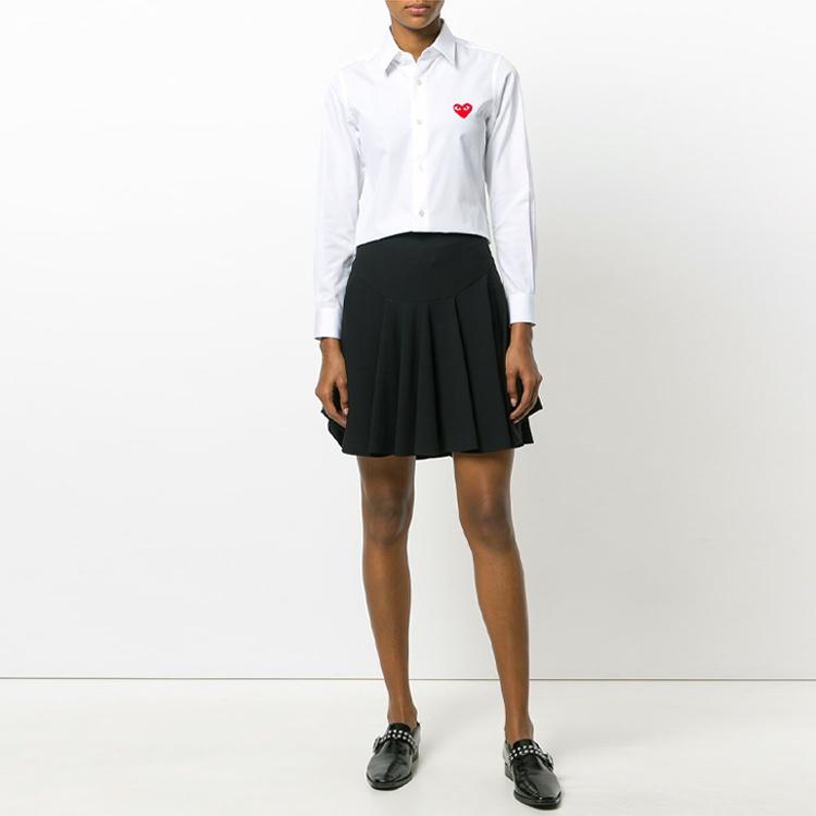 Comme des Garçons PLAY (WMNS) COMME des GARCONS PLAY Shirt Red Emblem 'White' Women's AZ-B001-051-2