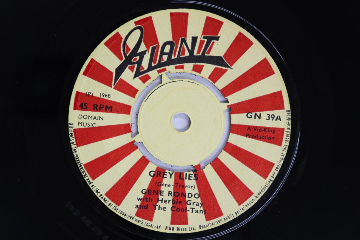 

7inch Record GENE RONDO HERBIE GRAY COOLTANS Grey Lies Ben Nevis GN39 GIANT 1968 UK Reggae Ska Dub Used