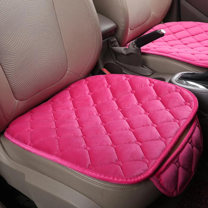 Plush Car Back Seat Protector Soft Non-Slip Durable Rear Row Seat Cushion Mat with Auto Chair Accessories Comfort Protection