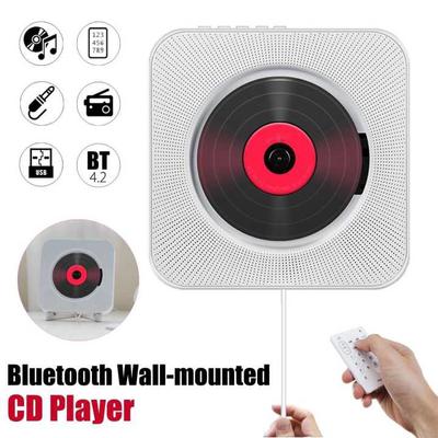 5V 2A Bluetooth CD přehrávač s montáží na stěnu Dálkové ovládání reproduktoru FM AUX Stereo nástěnný CD přehrávač