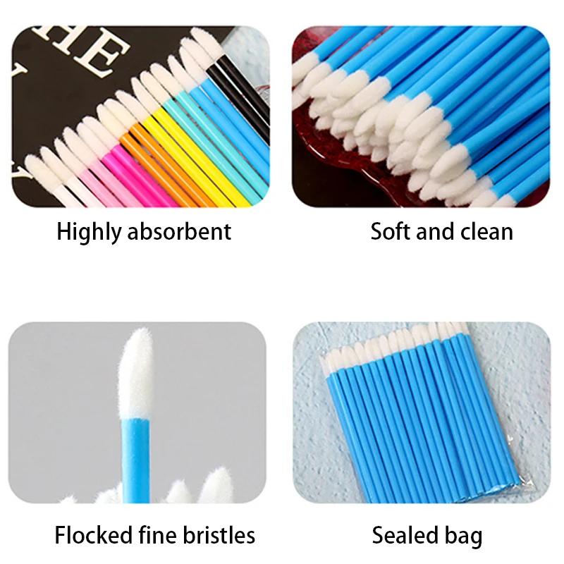 100Pcs Disposable Lip Brush Eyelash Extension Makeup Brushes Lash Extension Mascara Applicator Lipstick Wands Cosmetic Tools