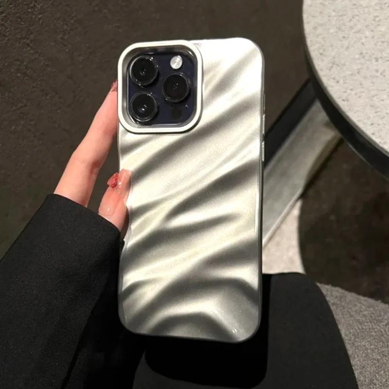 Soft Candy Wavy Pattern Phone Case For iPhone 17 16 11 12 13 14 15 Pro Max Xs Max XR 7 8 Plus 17air Shockproof Bumper Cover