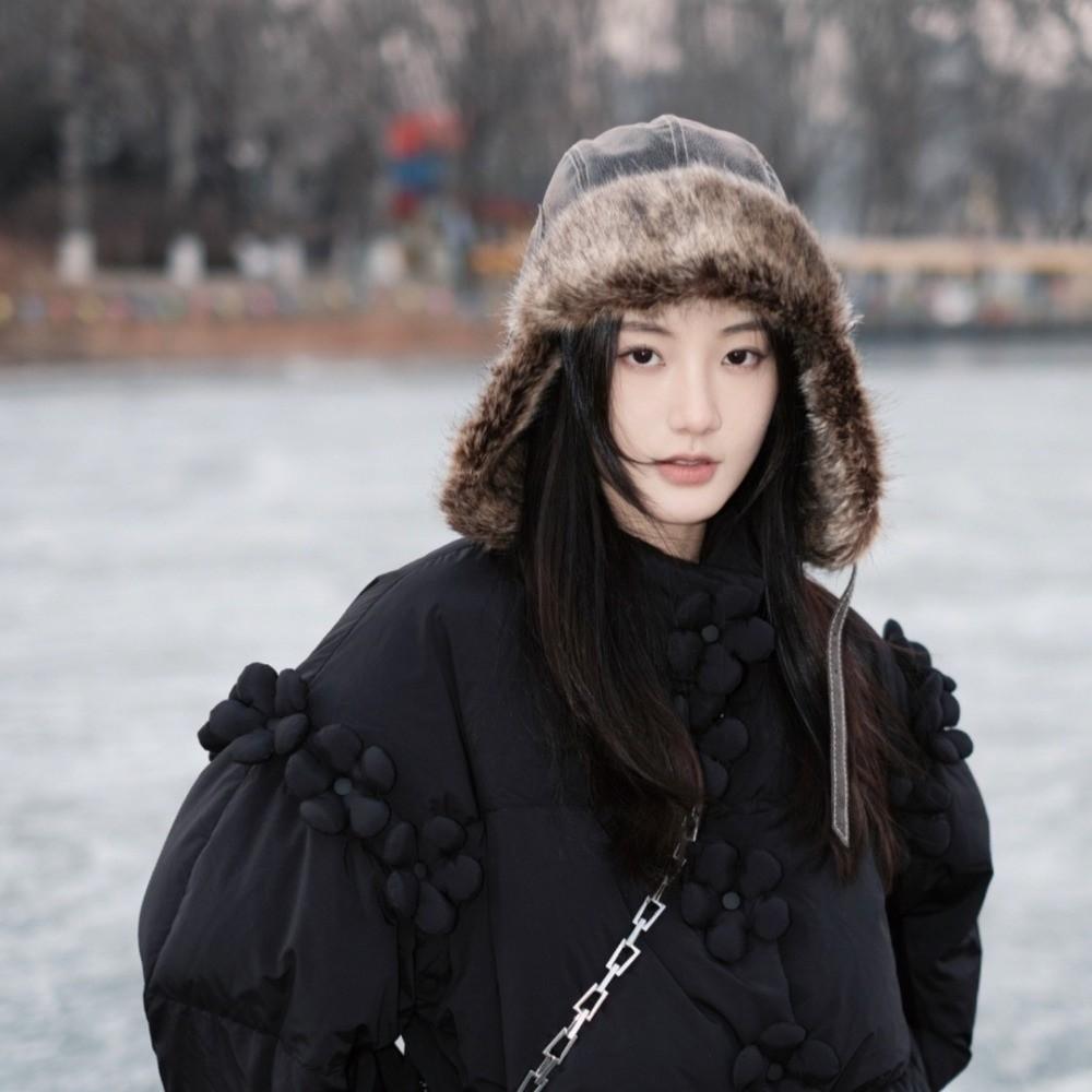 Faux Fur Lined Winter Trapper Hat Leather Snow Cap With Ear Flap Women Men Ski Ushanka