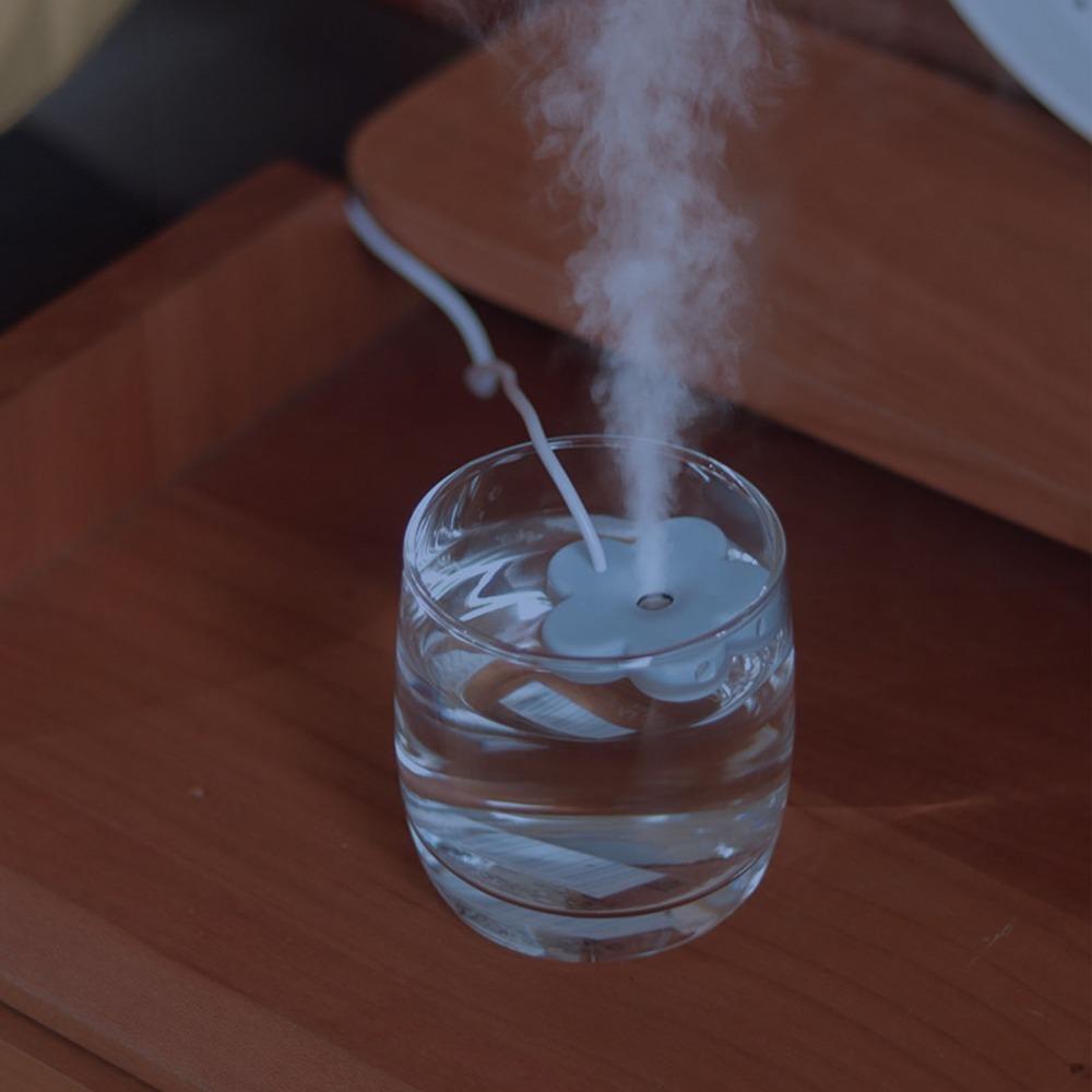 2Pcs Compact Size Mini Humidifier Flower Shape USB Mini Humidifier Desktop Mini Humidifier  Bedroom