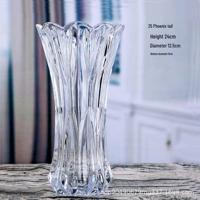 

Thickened Transparent Glass Vase for Hydroponic Bamboo & Dry Flower Arrangement