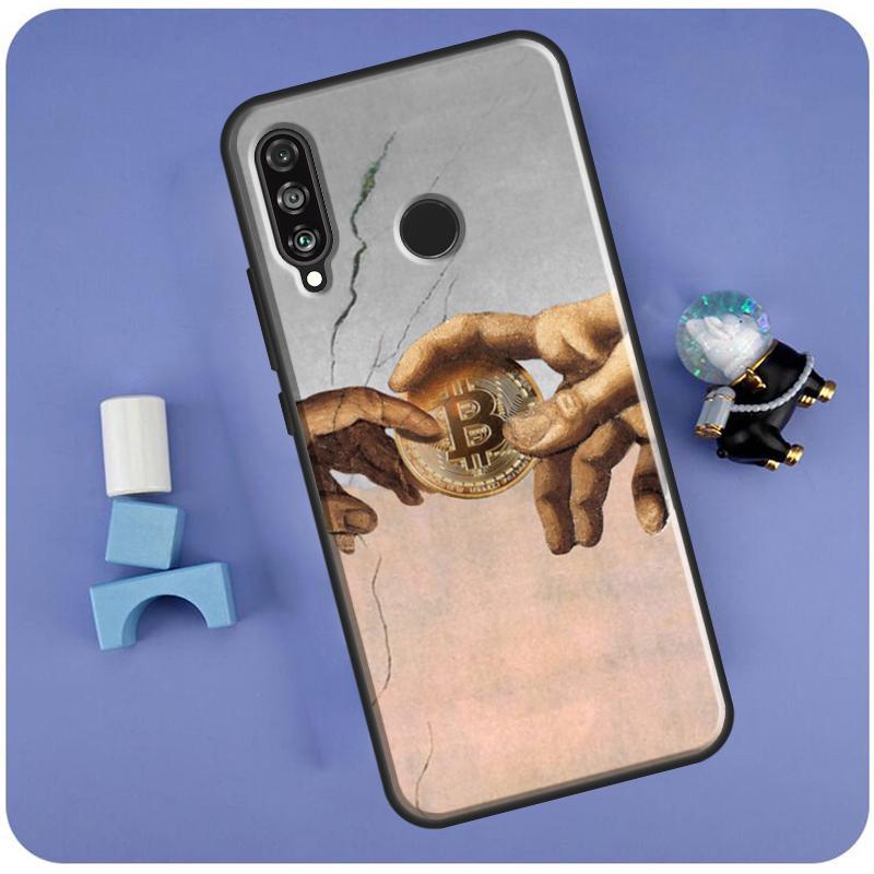 Bitcoin BTC For Huawei Nova Y70 Y91 Y90 Y60 Y61 Y72 Y73 3i 7i 8i 11i 12i 9 10 SE P20 P30 P40 Lite Case