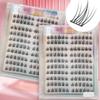 10 Filas/Caja Belleza de Pestañas Pestañas en Grupo para Ojos Pestañas Individuales DIY Estilo Coreano Cosplay Fibra Artificial Negro