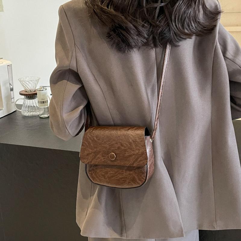 Schlichtheit Trendige Satteltasche Damen PU-Leder Umhängetasche Einfache Uni-Farben Messenger Bag Designer Handtaschen KTY