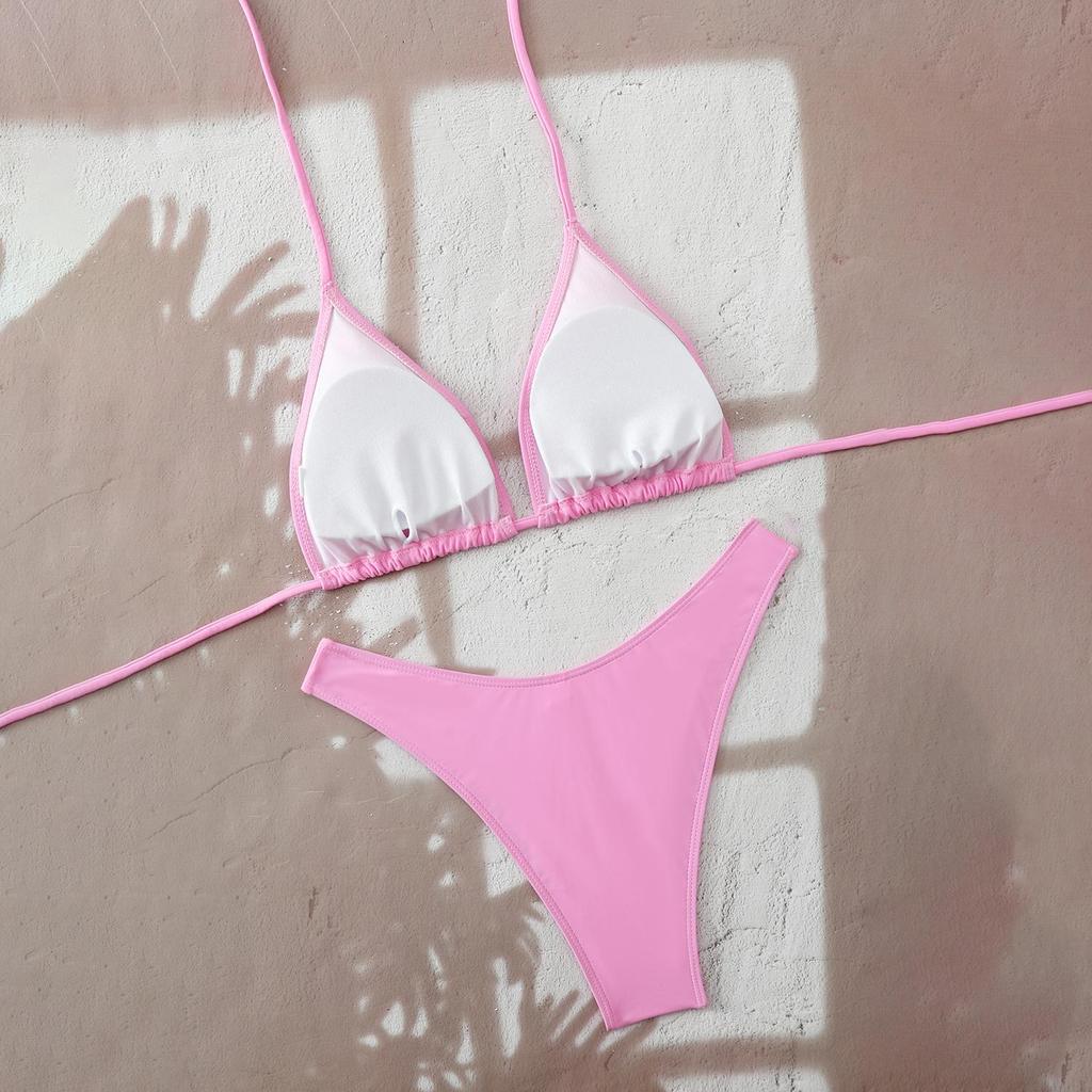 2026 European and American Women's Sexy Split Strap Bikini Swimwear