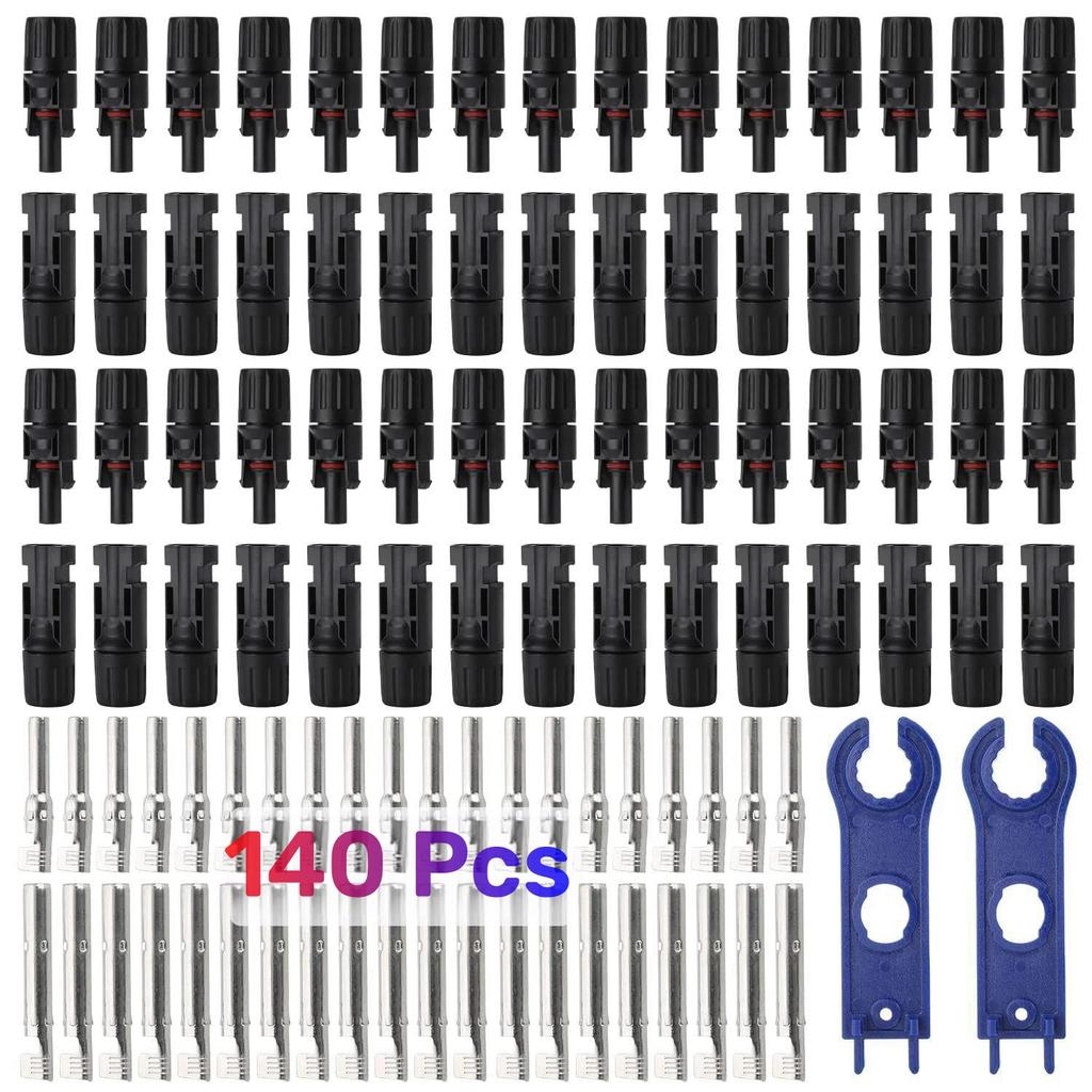 200/100/40/20/10 Pcs DC Solar Connector 1000V30A Panel Stecker IP67 Waterproof Connectors Kit for PV/MC Cable 2.5/4/6mm