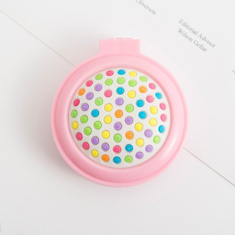 

Compact Rainbow Cushion Comb with Mirror – Portable, Foldable, and Stylish for Gentle Hair Massage Diameter 7 cm
