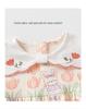 Girls' Floral Print Cotton Two-Piece Set - Long Sleeve Top & Pants for Spring/Autumn