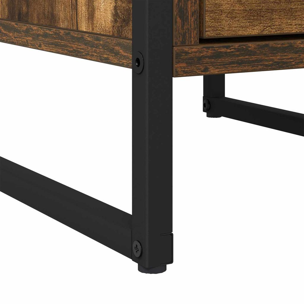 Nightstand Smoked Oak 39.5 x 30 x 50 cm Particleboard