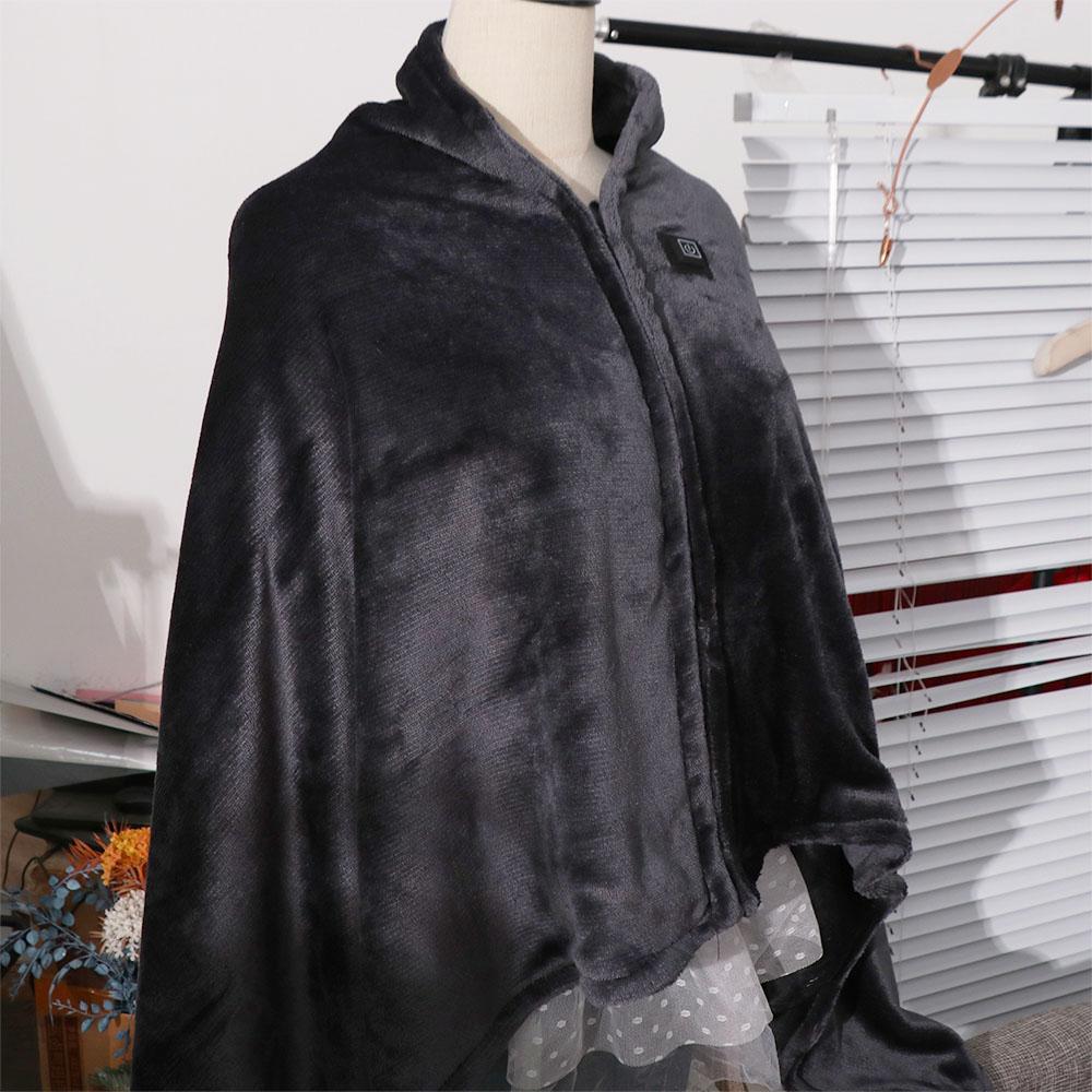 Coral Velvet Heating Blanket 3 Heated Level Electric Blanket USB Heating Shawl Body Warming