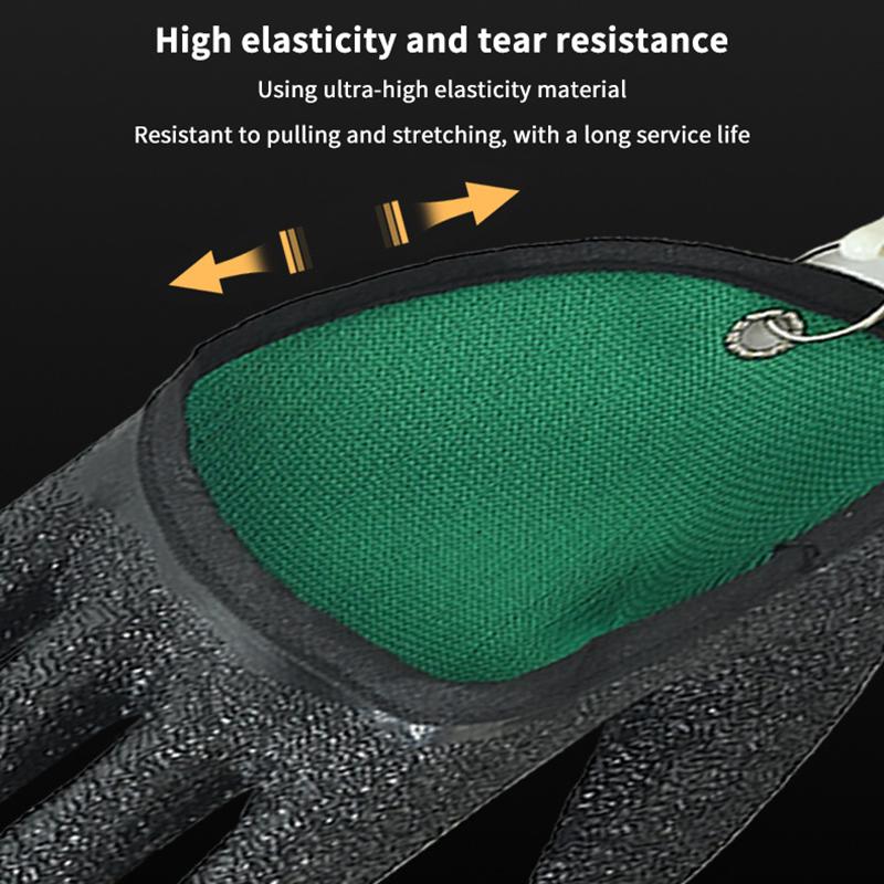 2Pcs Fishing Gloves With Magnet Release - Professional Anti-Slip Catch Fish Gloves,Puncture Proof Ice Fishing Glove For Handling