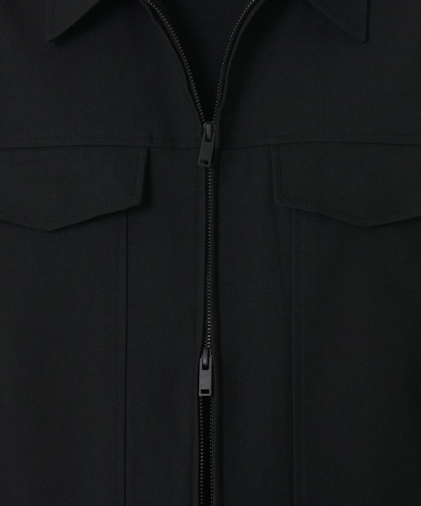 Musinsa Standard Whipcord Minimal Zip-Up Trucker Jacket [Black]