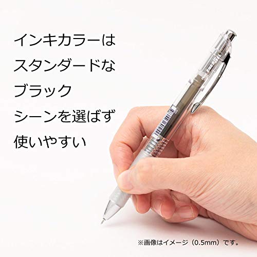 Pentel Ballpoint Pen Gel Ink EnerGel Infre 0.4mm Clear Barrel XBLN74TL-A Black