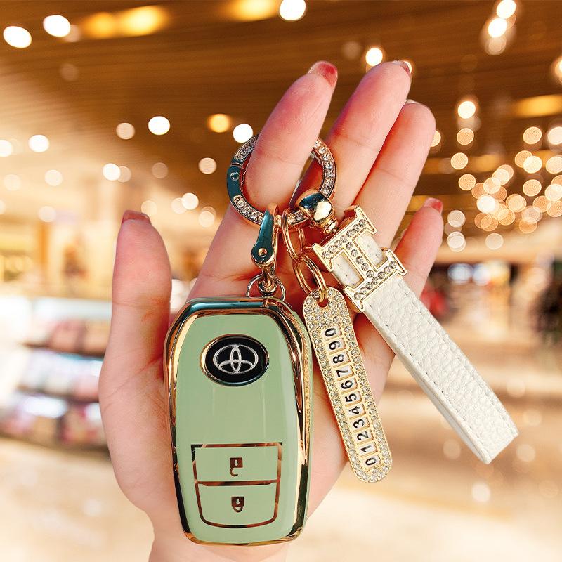 Spezielles Toyota Leiling Doppelmotor E + Autoschlüsselset Ling Put HARRIER Hülle Corolla Sharp Put Vorne Landa Schnalle