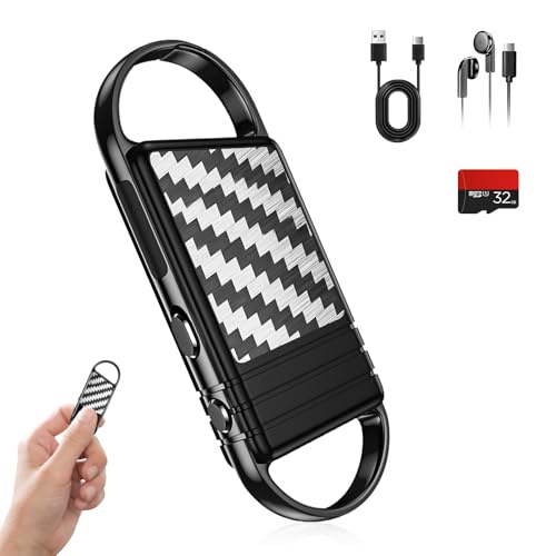 

[32GB Compact] New Design Voice Recorder, Ultra-Lightweight, Noise Reduction, One-Touch Recording, Compact, High Sensitivity, Split Recording, 1536kbp