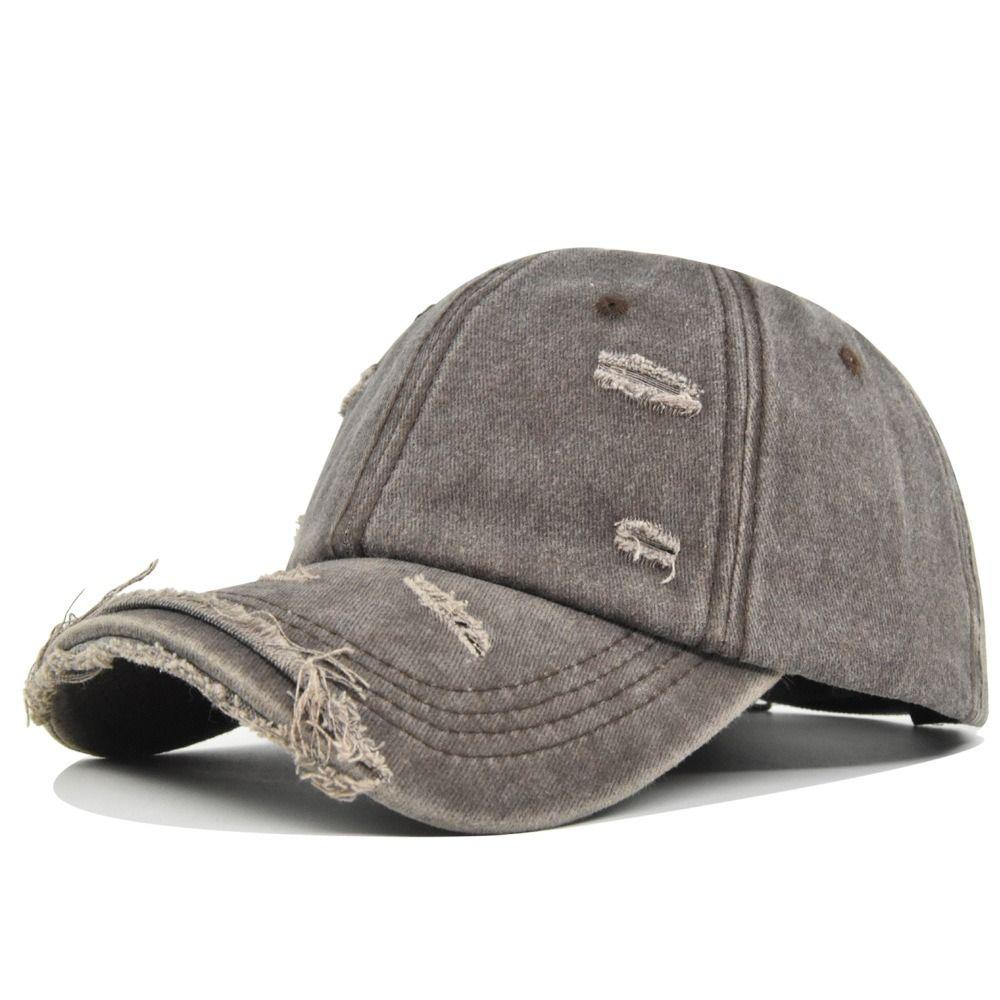 Distressed Baseball Hats Broken Hole Sunscreen Hats Fashion Peaked Cap  Man Women Outdoor Sports