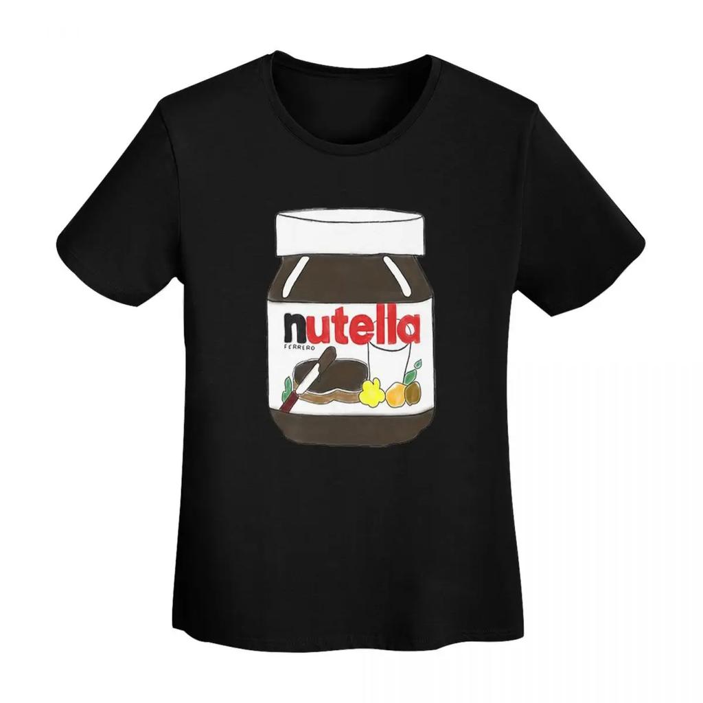 Nutella TShirt Women Short Sleeve T Shirts Round Neck Streetwear Cotton Summer Tees Streetwear