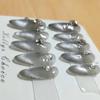 100% HANDGEFERTIGTE Mandelform Künstliche Nagelkunst Rauchgrau Diamant French Katzenauge Pentagramm Minimalistische Nägel Wiederverwendbare und Abnehmbare Falsche Nägel