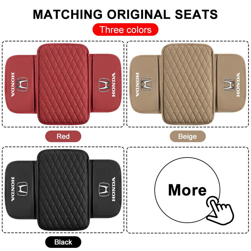 1Pcs Leather Auto Consoles Car Armrest Cushion with Storage Car Styling For Honda Fit Mugen Insight Type S R VTEC Vezel RR SiPilot Fit XRV CRV HRV Dio