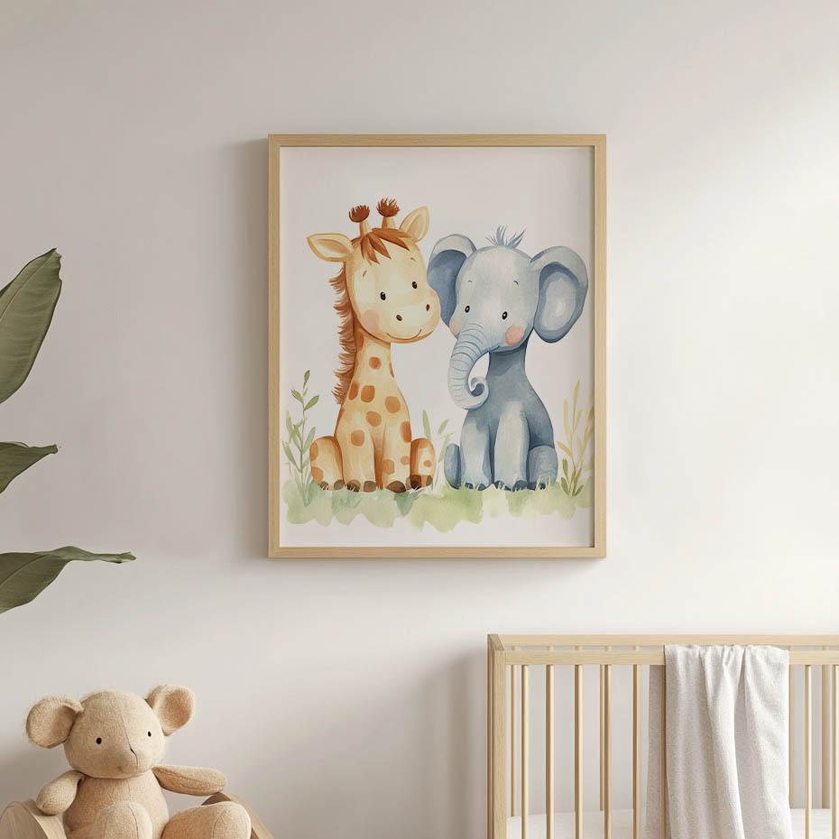 Plakat Przyjaciele Z Dżungli Plakat Przyjaciele Z Dżungli, 50X70 Cm, Bez Ramy, Płótno Premium Na Blejtramie