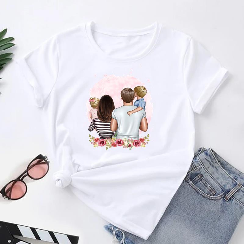 European size Women Print Tee Letter Mom Trend Mama Mother Top Fashion T Shirt Woman Female Clothing Short Sleeve Graphic T-shirts