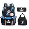 Peripheral Printed Backpack Leisure Student School Bag Pencil Bag Lunch Bag Set