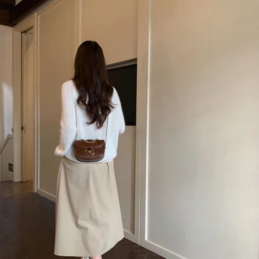 Fashion Dick Lounge Saddle Bag Crossbody Bag Commuter Bag Women's Chain Shoulder Bag