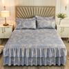 Floral Style Bed Skirt Women/Girls Room Bedspread Skirt Style Bedsheet Falda De Cama Home Bed Cover  (Pillowcase Need Order)