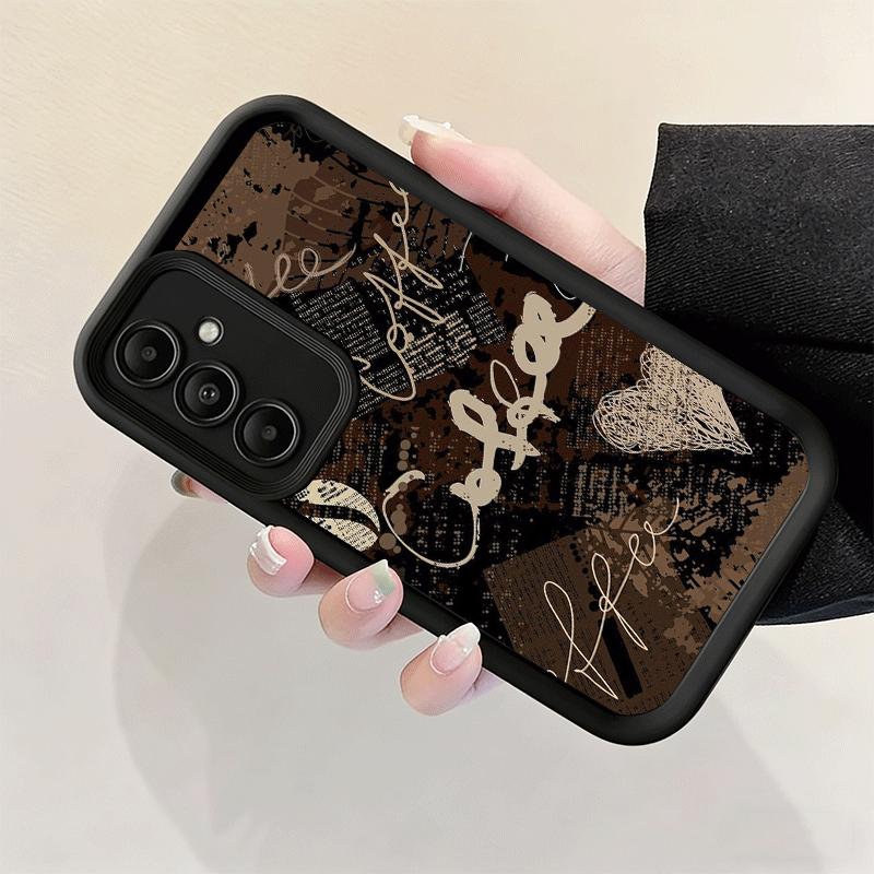 Handyhülle für Samsung Galaxy A17 A16 A15 A14 A13 Schwarz Kaffee Mode Stil A56 A36 A26 A55 A35 A25 A54 A34 A24 A53 A33 A23 A07