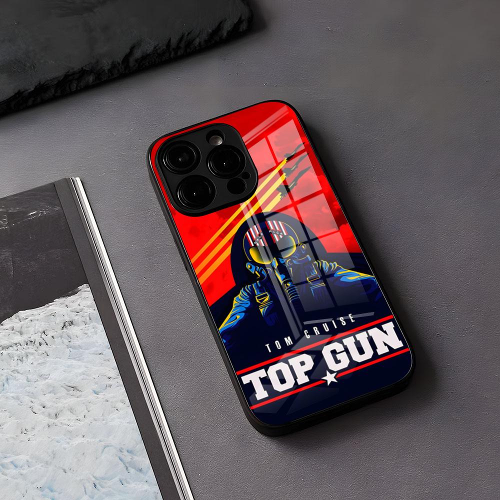 

Top Gun Maverick Phone Case For IPhone 17 Air 16 E Pro Max 15 14 13 Mini 12 Pro 11 Max Plus Black Glass Cover iPhone 11