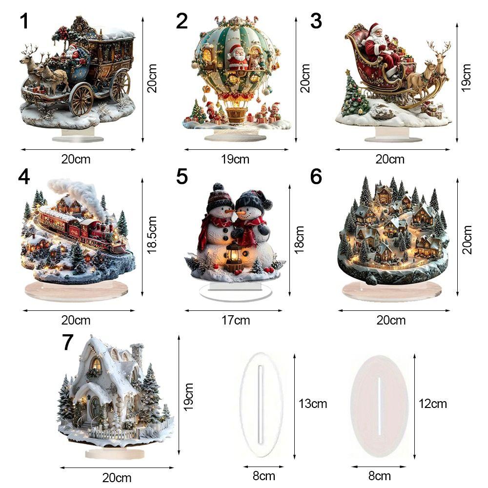 Creative Santa Claus Snowman Christmas Decoration New Year Multi-Scene Festival Decoration Xmas Table Ornament Home Office Decor